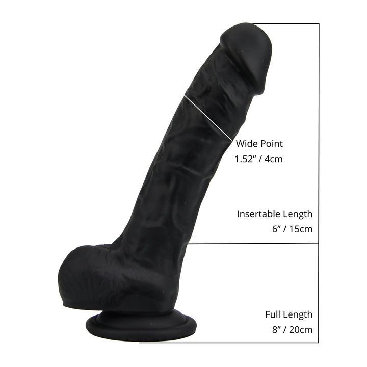 loving-joy-8-inch-realistic-silicone-dildo-with-suction-cup-and-balls-black