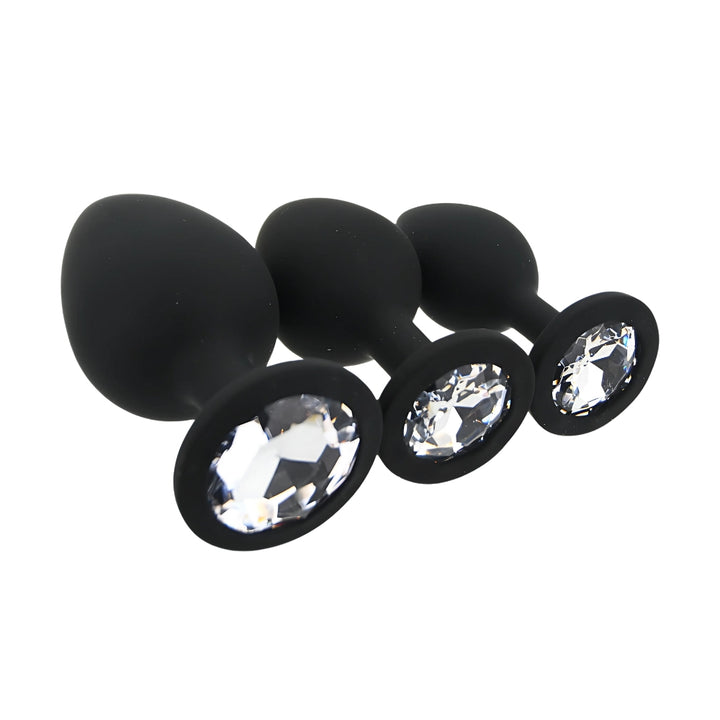 toosh-silicone-butt-plug-black-set-of-3-clear-stone